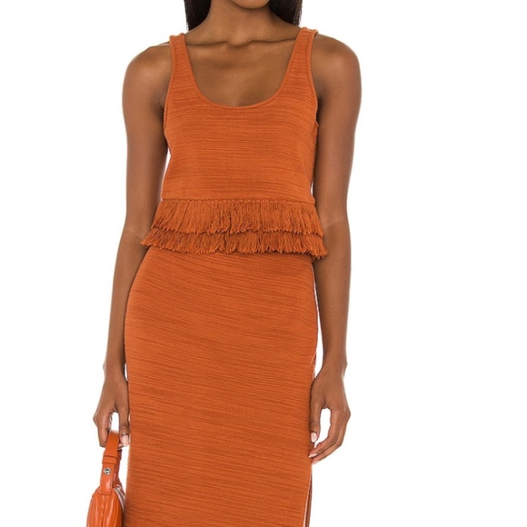 Revolve crop top and skirt matching set